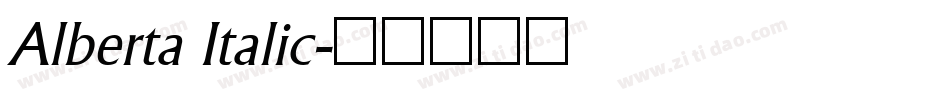 Alberta Italic字体转换